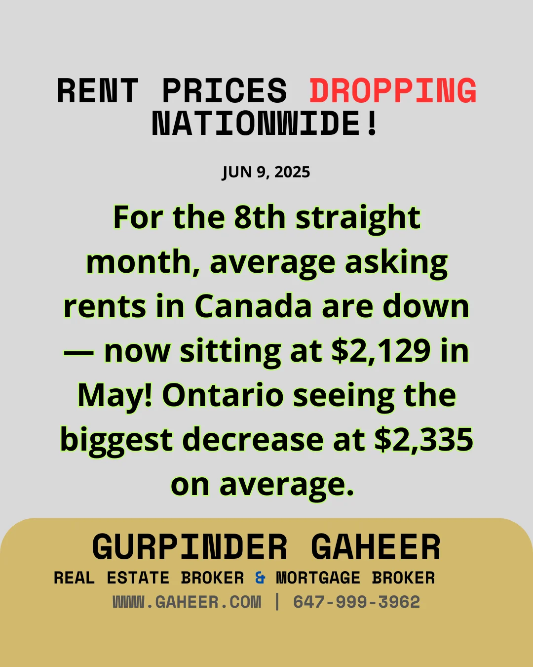 rent prices dropping