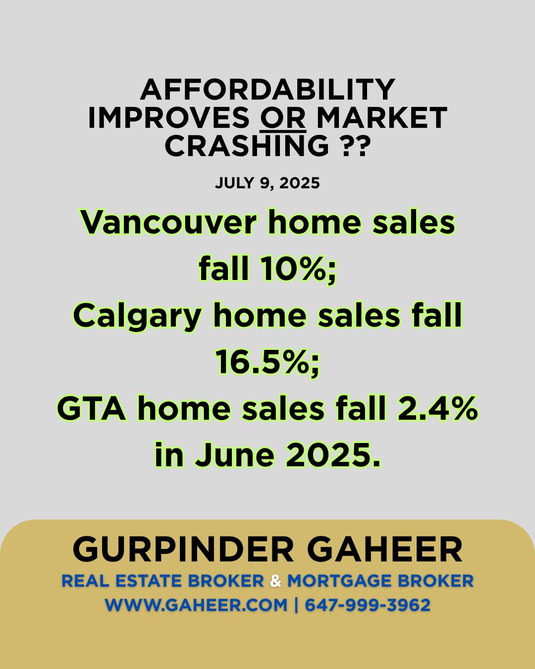 Canadian housing slowdown alert